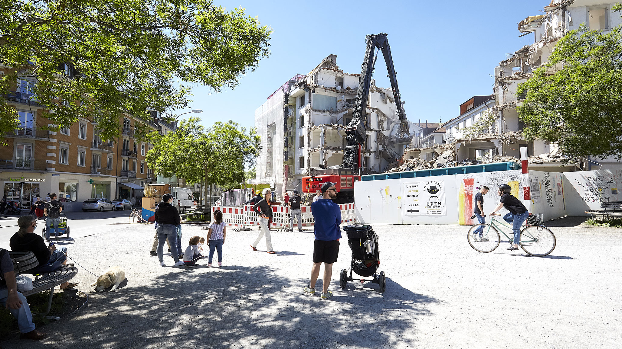 Abbruch Röschibachstrasse Zürich Tiefbau Baufotografie